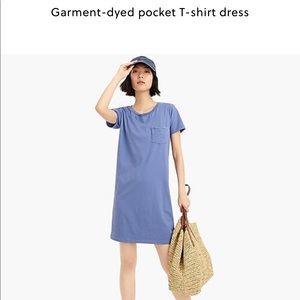JCrew Garment Dyed WHITE pocket Tshirt dress, Sz M